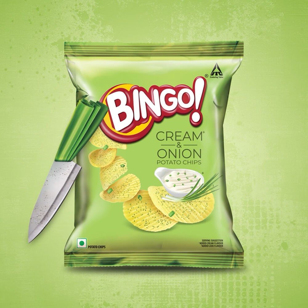Bingo Bingo Cream & Onion Potato Chips