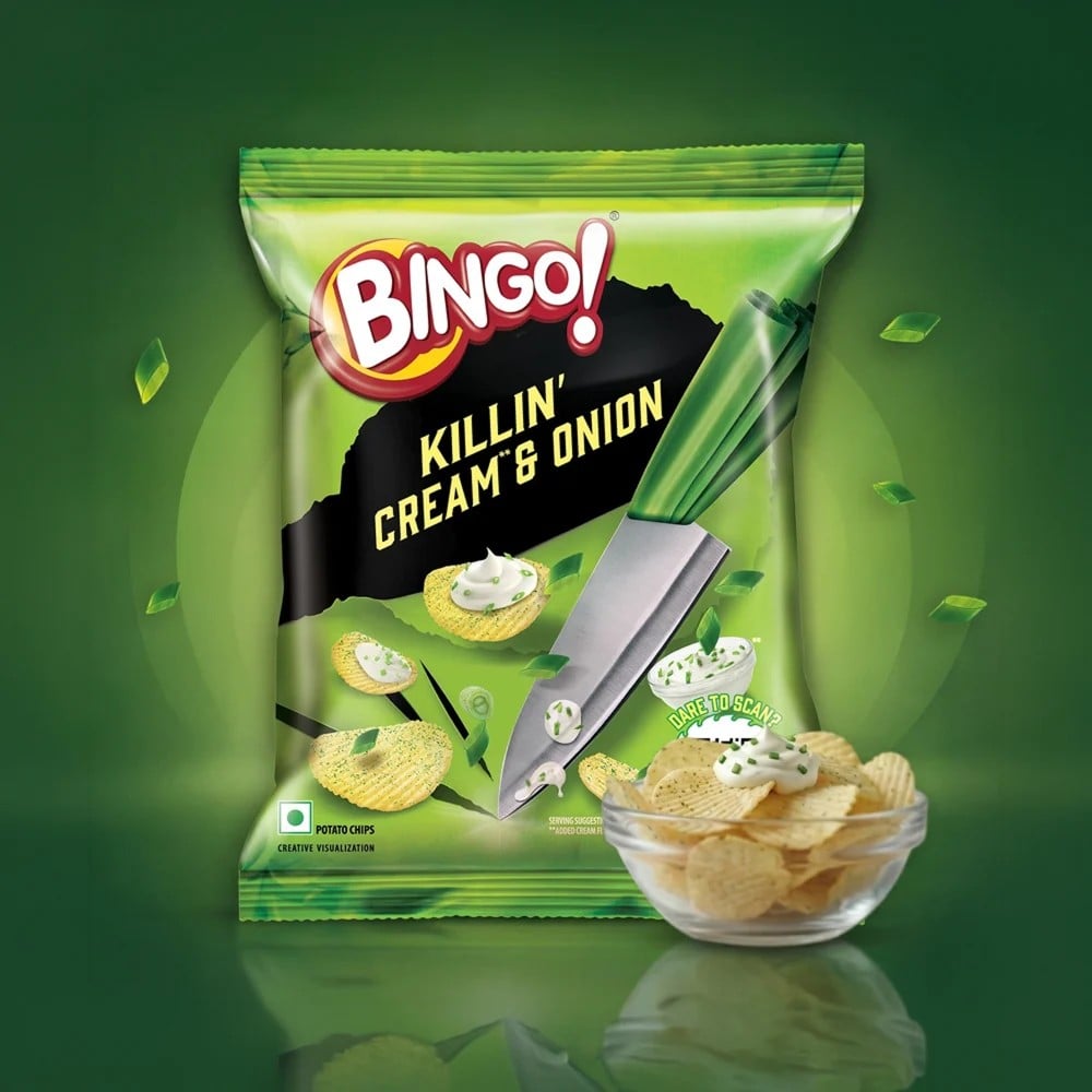Bingo Bingo Cream & Onion Potato Chips