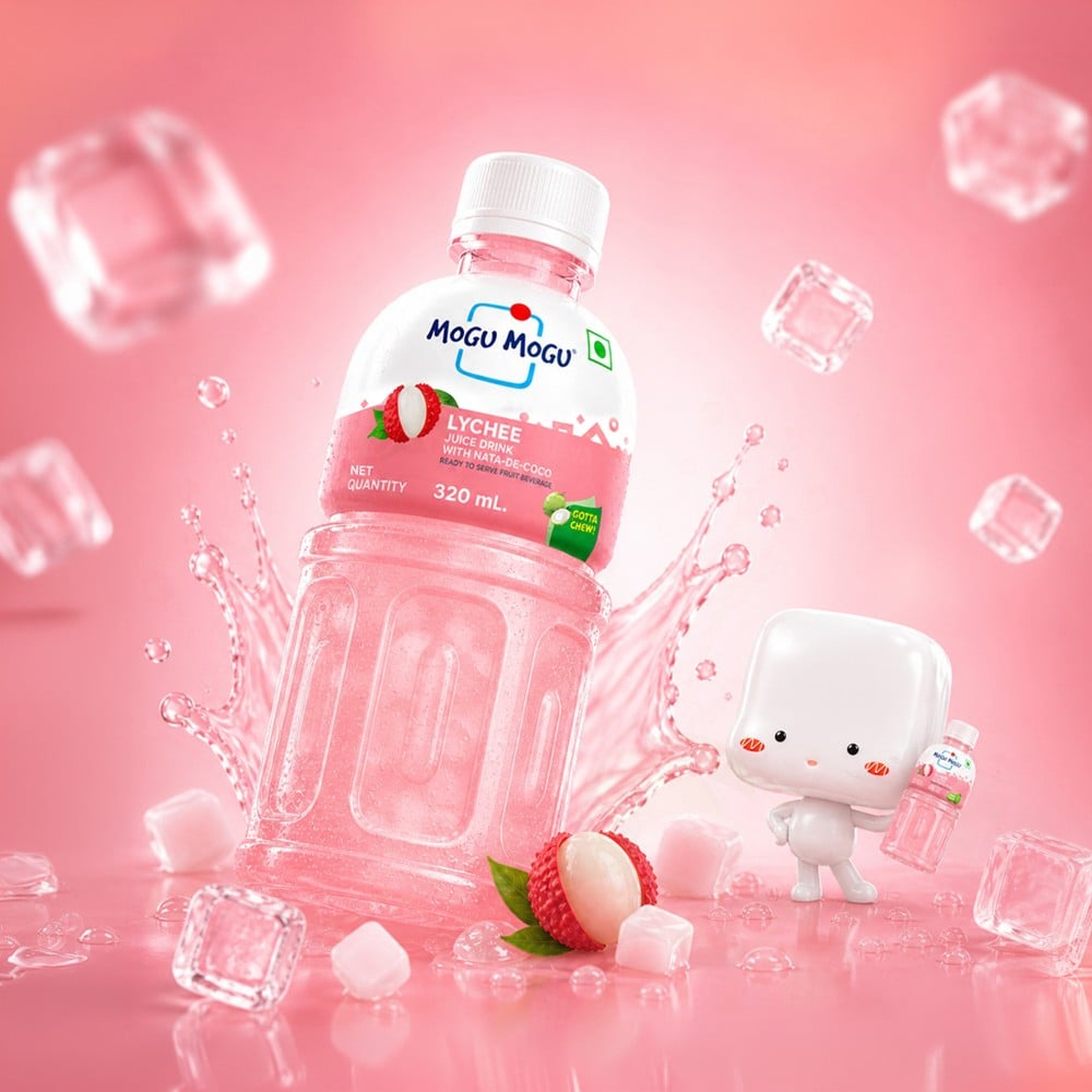 Mogu Mogu Mogu Mogu Lychee Fruit Drink with Nata De Coco