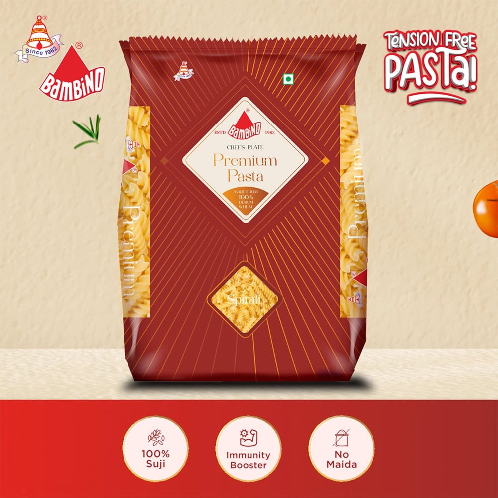 Bambino Bambino Premium Spirali 100% Durum Wheat Domestic Pasta