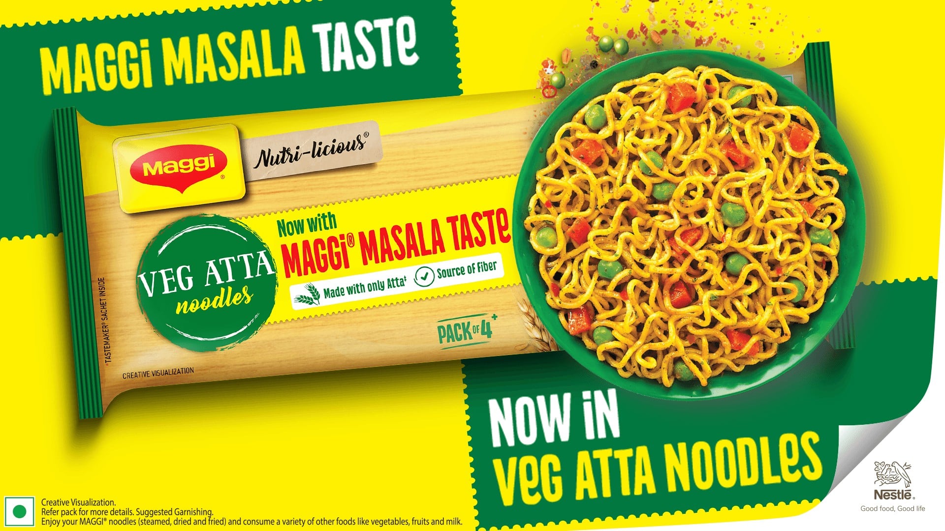 Maggi Nutrilicious Maggi Nutrilicious Veg Atta Noodles Made with Only Atta Flour