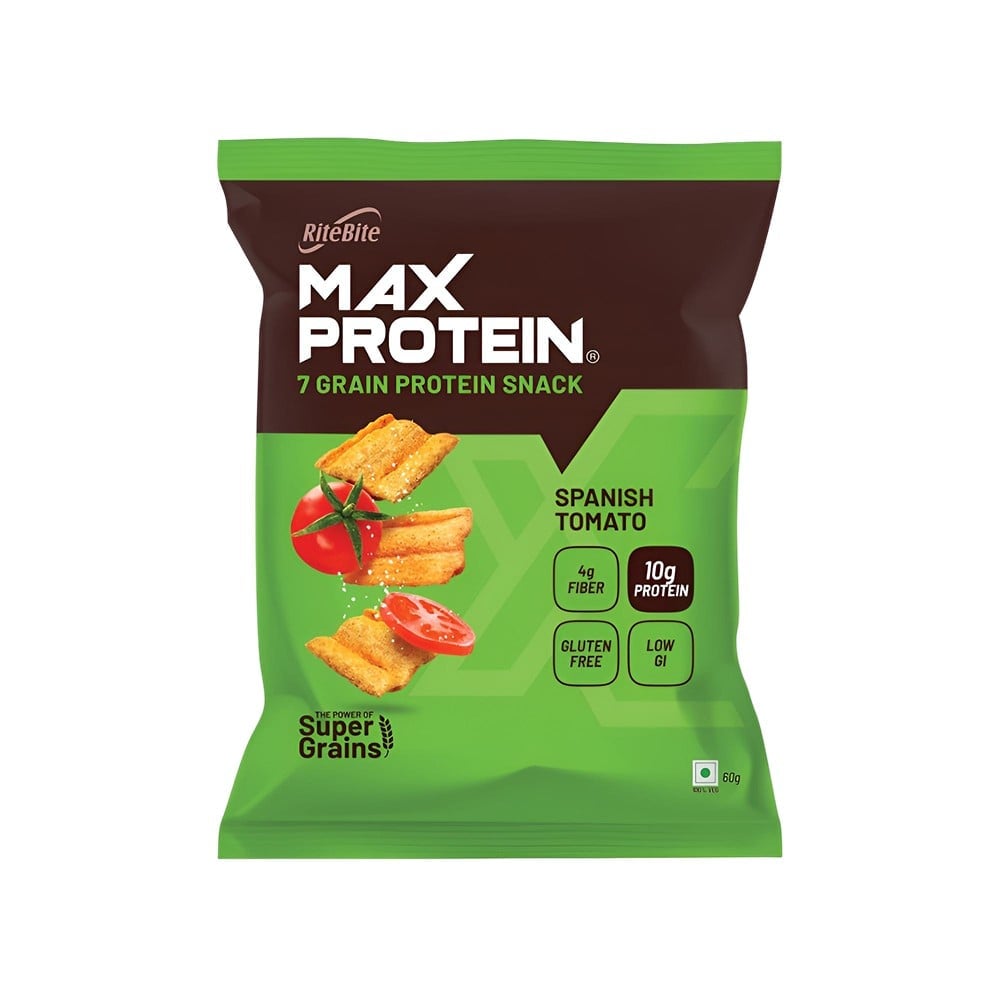 RiteBite RiteBite Max Protein Spanish Tomato 10 g Protein Multigrain Chips