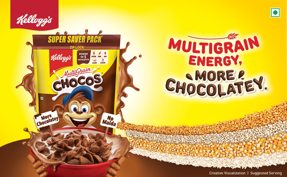 Kellogg's Kellogg's Multigrain Chocos More Chocolatey, No-Maida