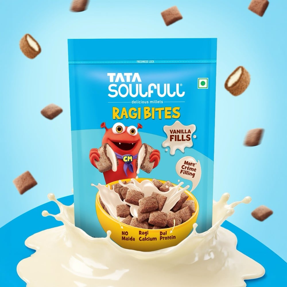 Tata Soulfull Tata Soulfull Ragi Bites Vanilla Fills, No Maida, Breakfast Cereal