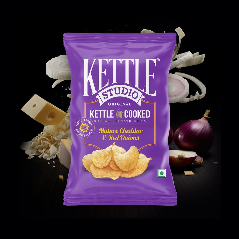 Kettle Studio Kettle Studio Mature Cheddar & Red Onions Potato Chips
