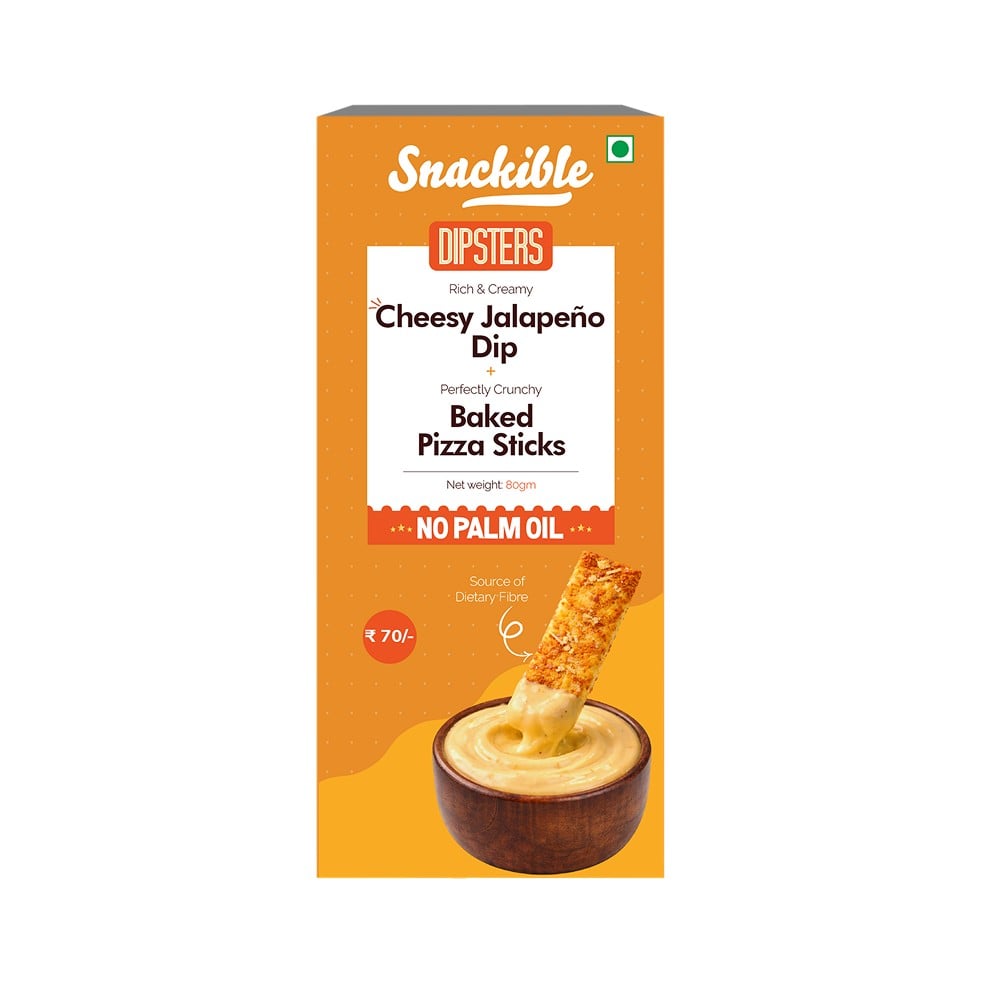 Snackible Snackible Baked Pizza Sticks with Jalapeno Dip