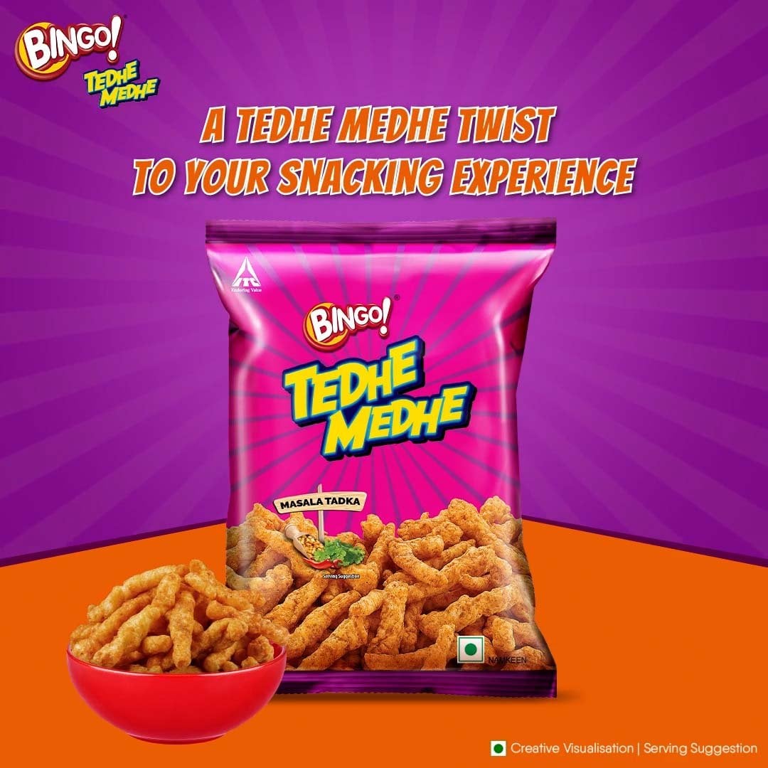 Bingo Tedhe Medhe Bingo Tedhe Medhe Masala Tadka Crisps