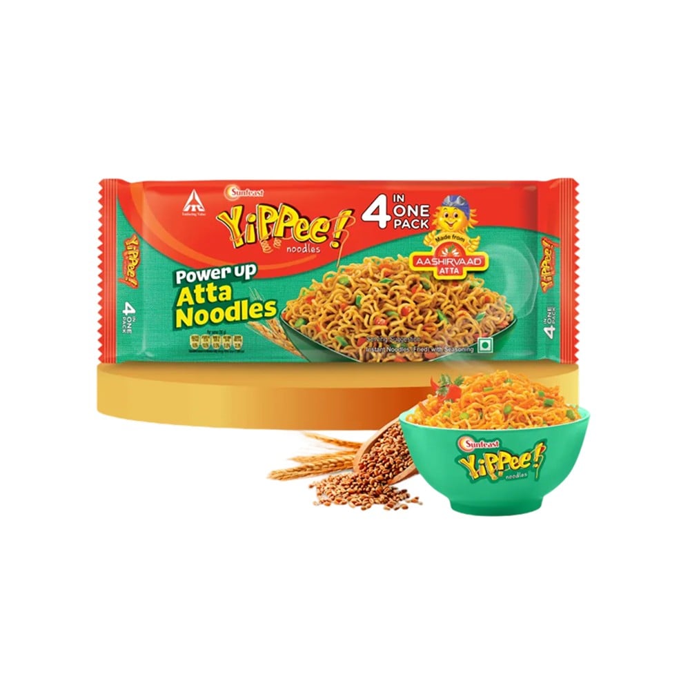 Yippee Yippee Power up Atta Instant Noodles – Made with Aashirvaad Atta
