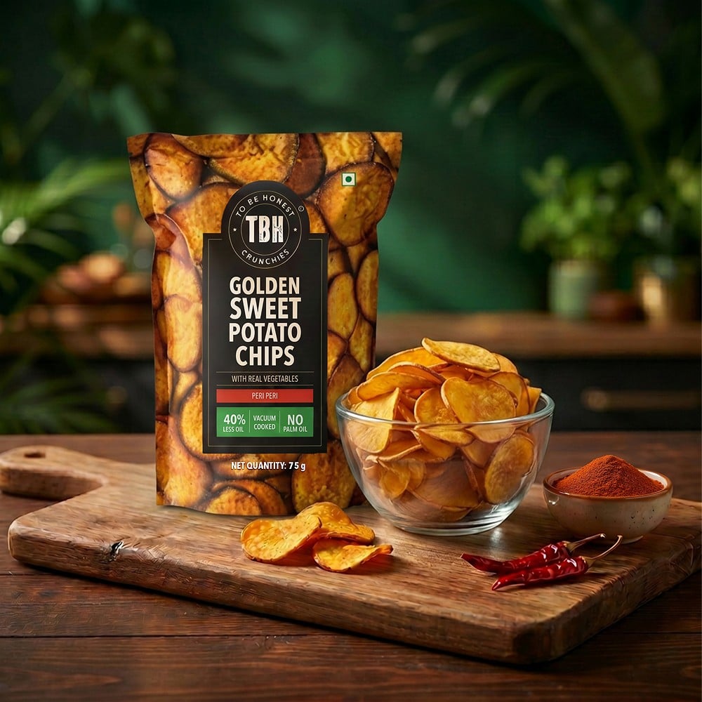 To Be Honest To Be Honest Golden Sweet Potato Chips with Peri Peri