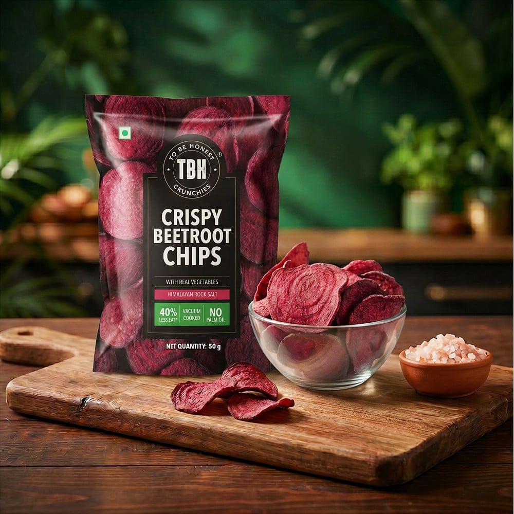 To Be Honest To Be Honest Crispy Beetroot with Himalayan Rock Salt Chips
