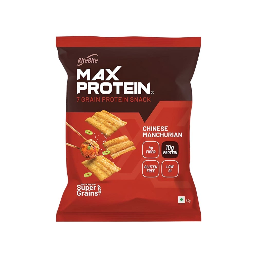 RiteBite RiteBite Max Protein Chinese Manchurian 10 g Protein Multigrain Chips