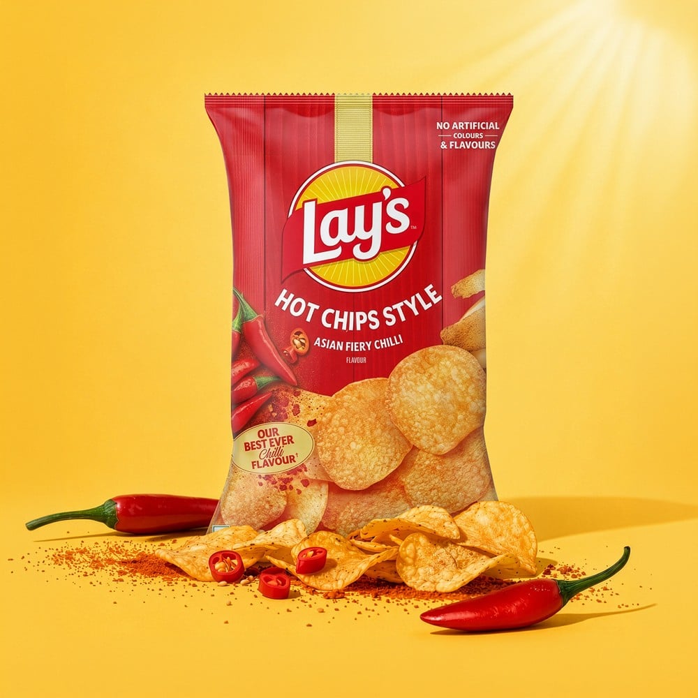 Lay's Lay's Hot Chips Style Asian Fiery Chilli Potato Chips
