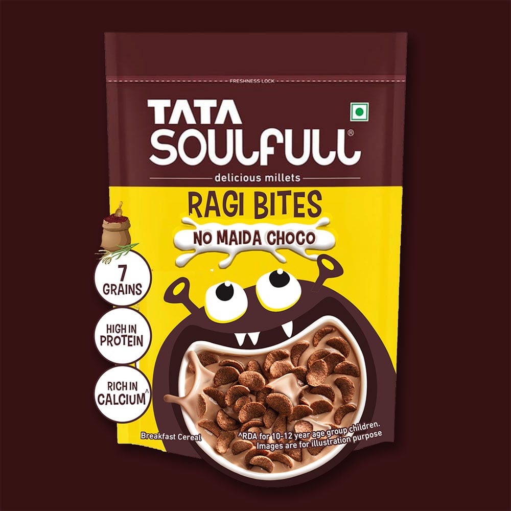 Tata Soulfull Tata Soulfull Ragi Bites Choco 7 Grains Kids Breakfast Cereal (No Maida)