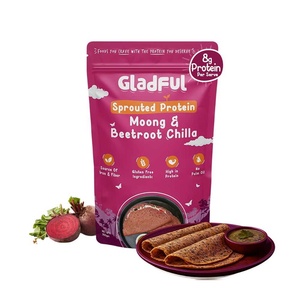 Gladful Gladful Moong Beetroot Chilla Mix