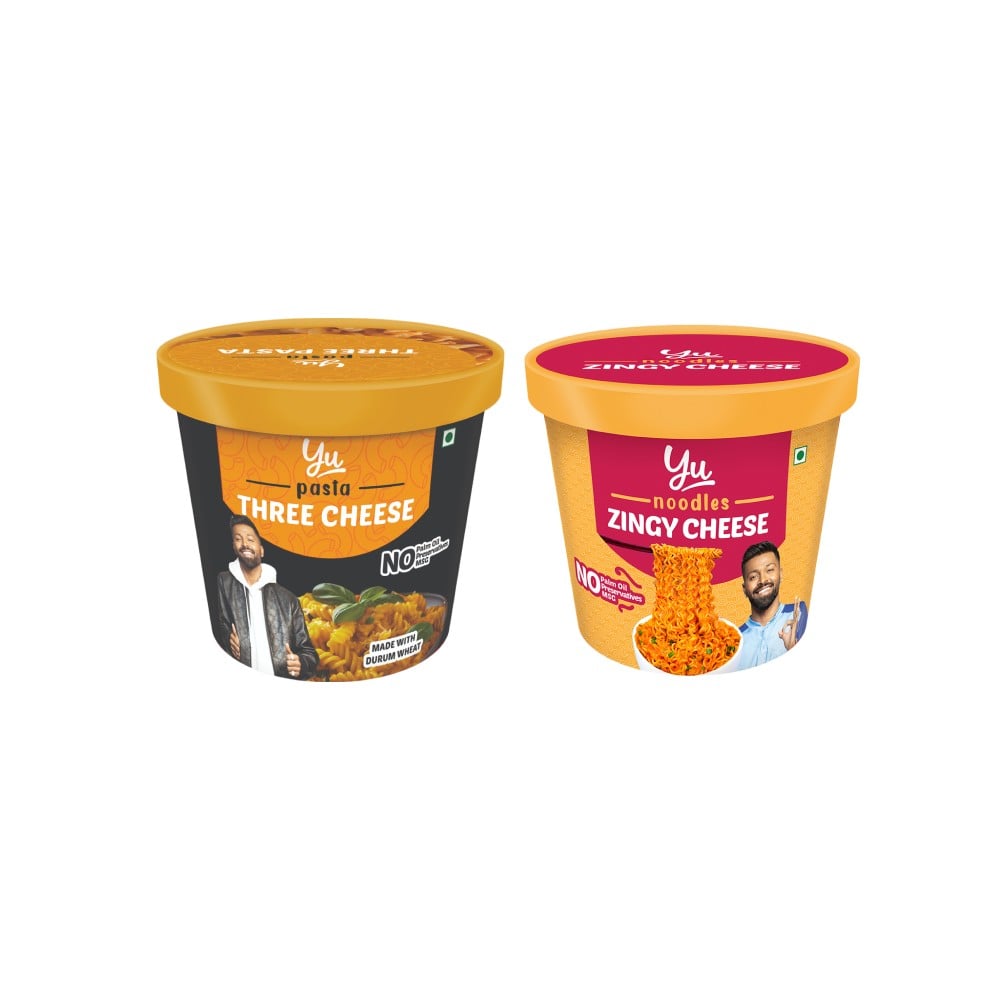 Yu Yu Zingy Cheese Instant Cup Noodles + Three Cheese Instant Pasta Cup Combo