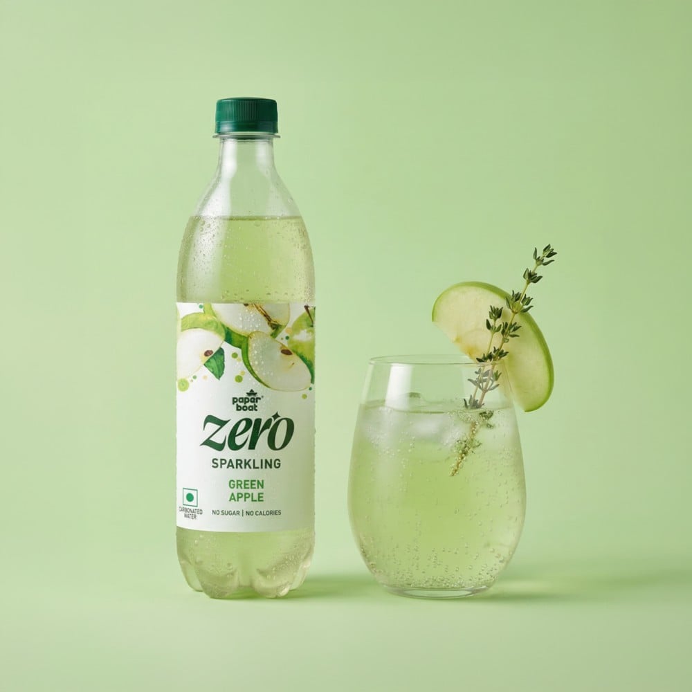 Paper Boat Paper Boat Zero Sugar Green Apple Sparkling Drink