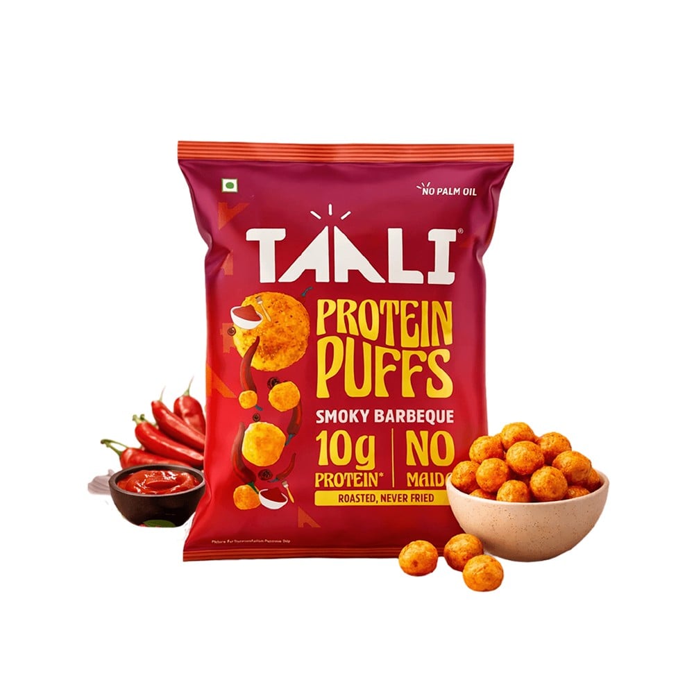 Taali Taali Roasted Protein Puffs - Smoky Barbeque Snack