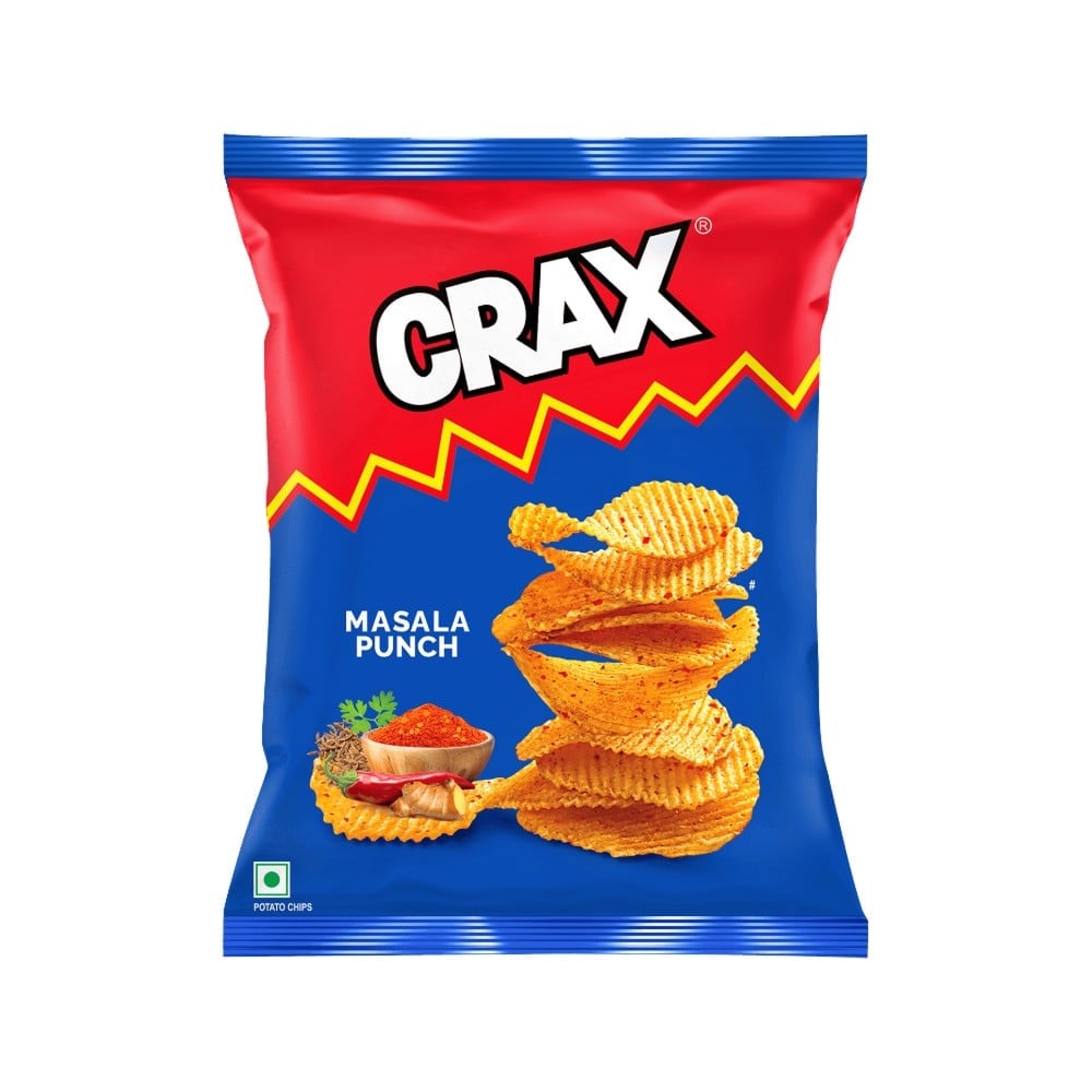 Crax Crax Masala Punch Potato Chips Snacks