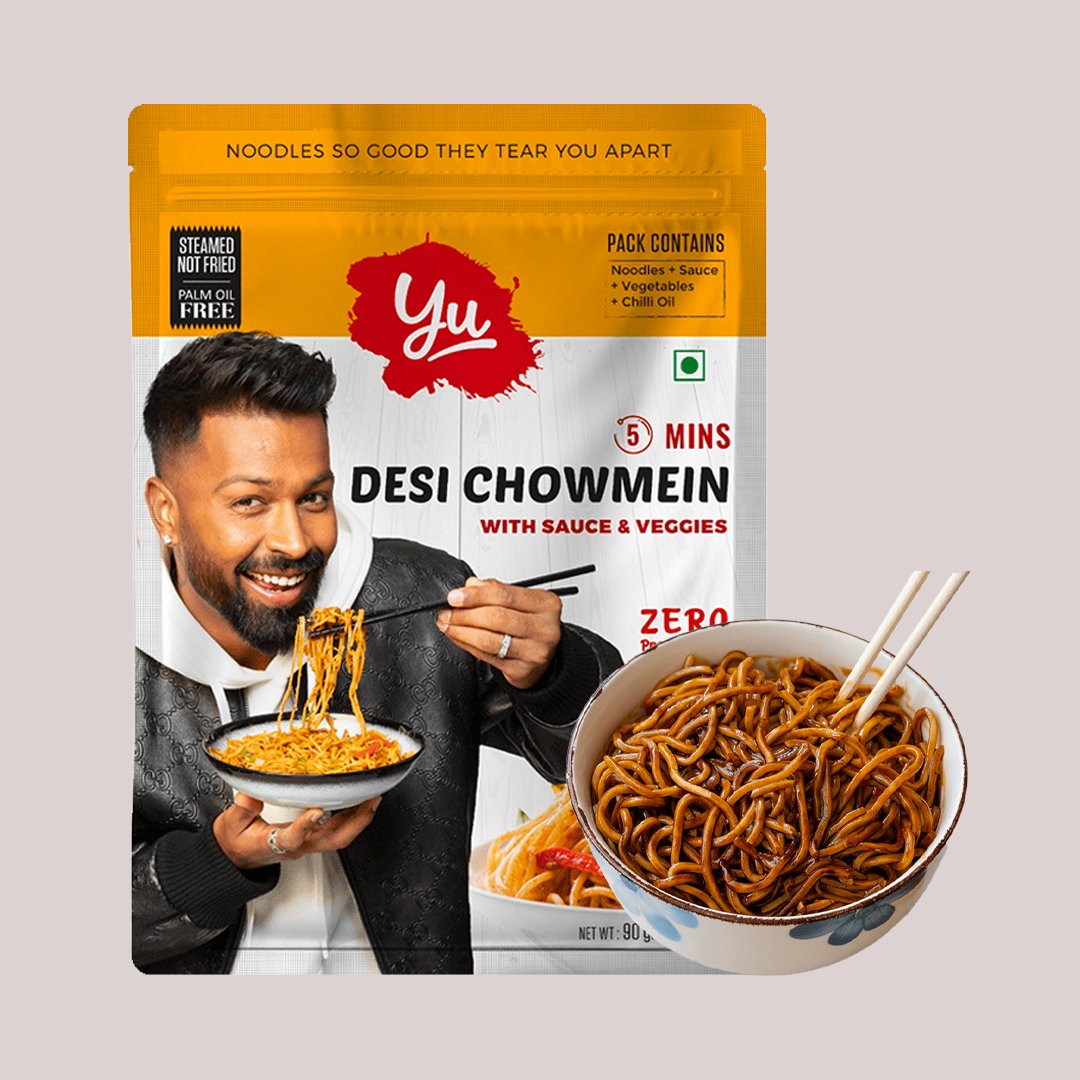 Yu Yu Desi Chowmein Noodles with Sauce And Veggies