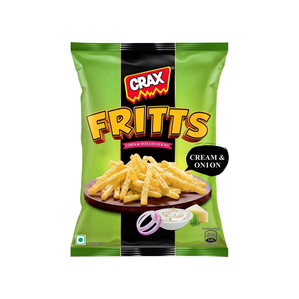 Crax Crax Fritts Cream & Onion Corn & Potato Stick