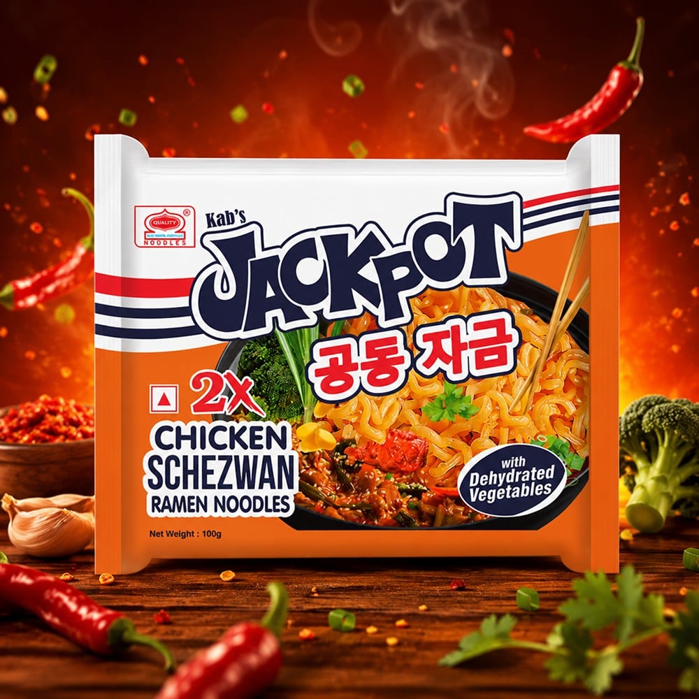 Kab's Jackpot Kab's Jackpot 2X Chicken Schezwan Ramen Noodles