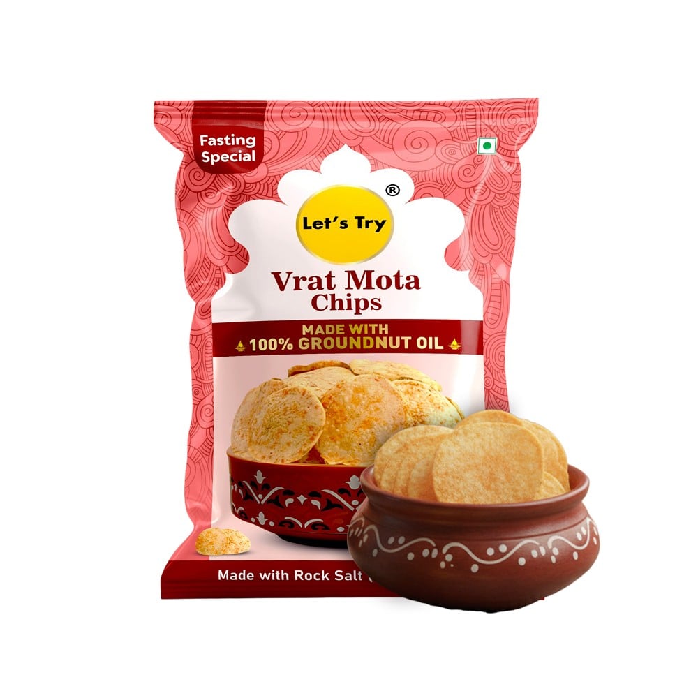 Let's Try Let's Try Vrat Mota Chips / Aloo Chips