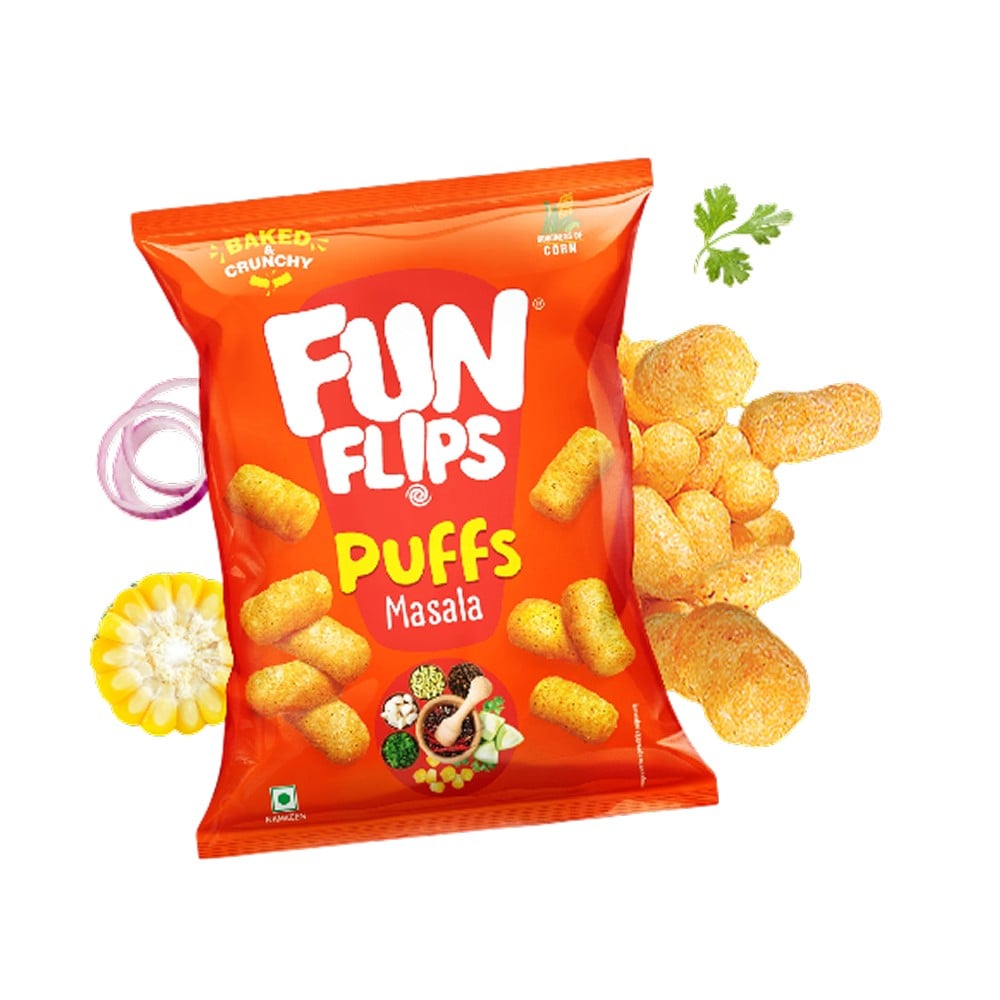 Fun Flips Fun Flips Baked & Crunchy Masala Puffs
