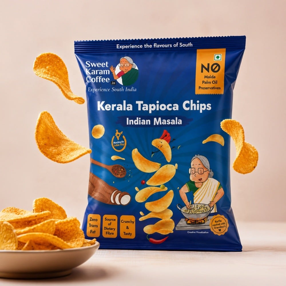 Sweet Karam Coffee Sweet Karam Coffee Tapioca Chips - Indian Masala