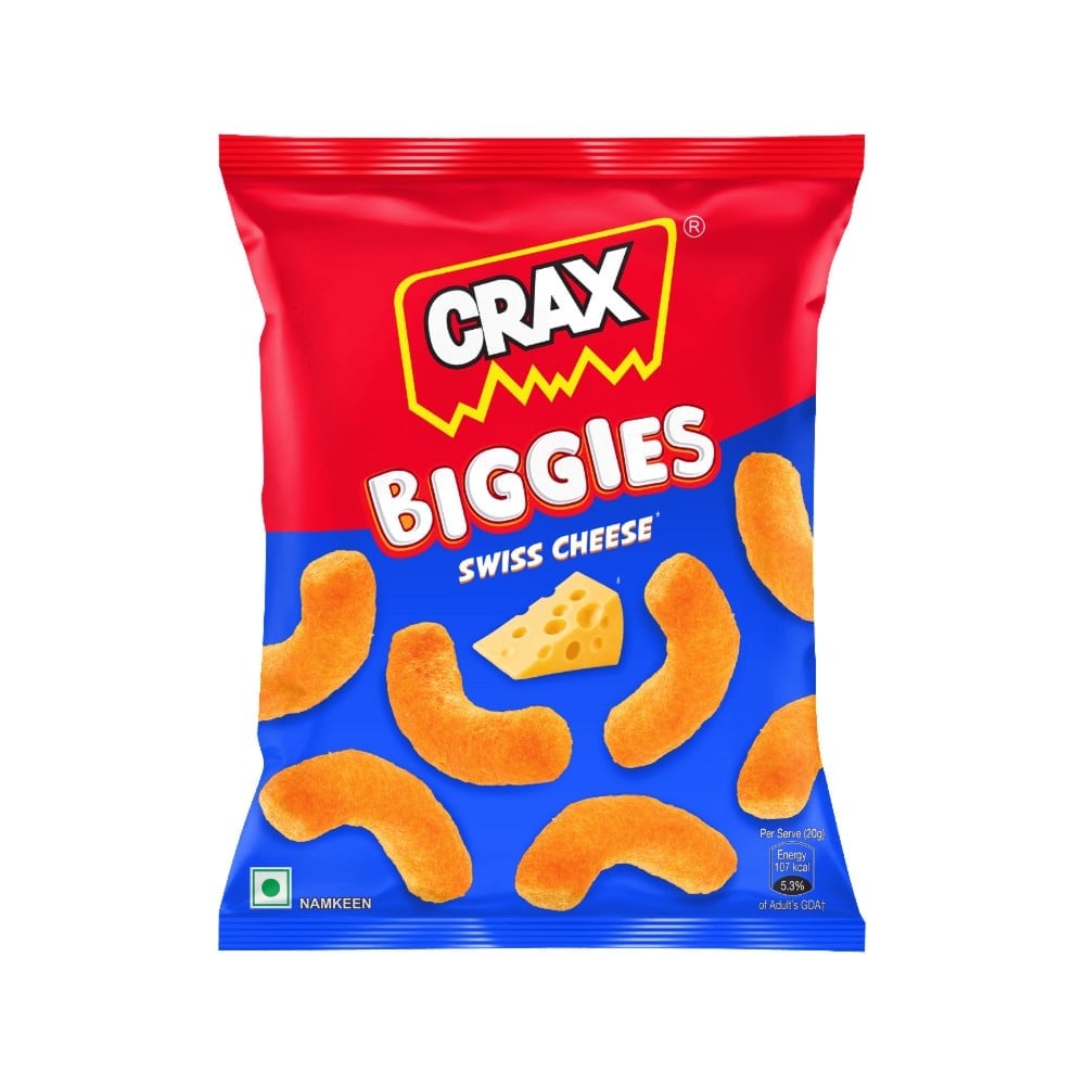 Crax Crax Biggies Swiss Cheese Puffs Snacks