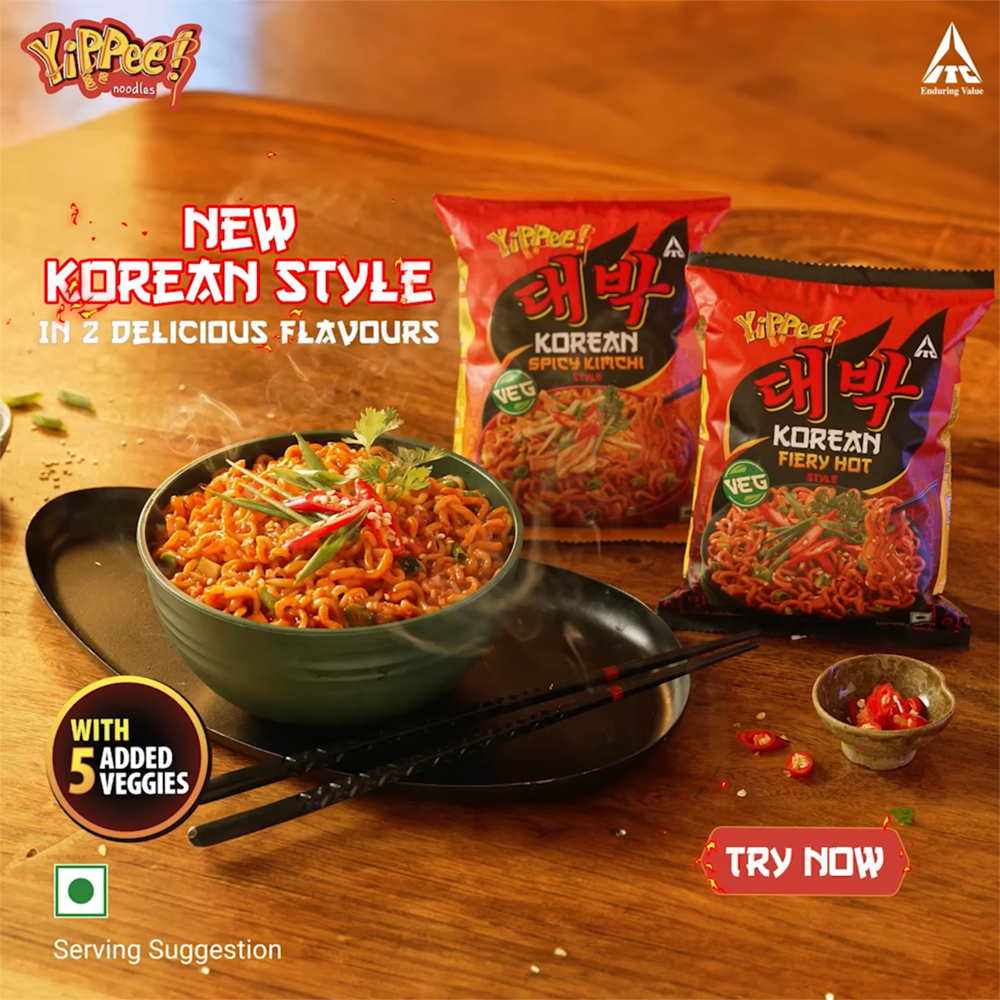 Yippee Yippee Korean Spicy Kimchi Instant Noodles