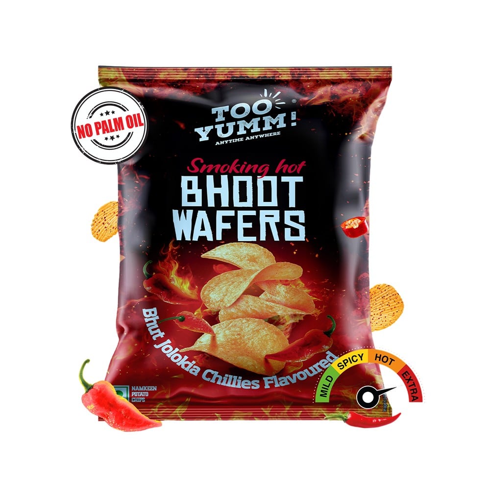 Too Yumm Too Yumm Bhoot Wafer Potato Chips - Spicy Jholokia Chilli