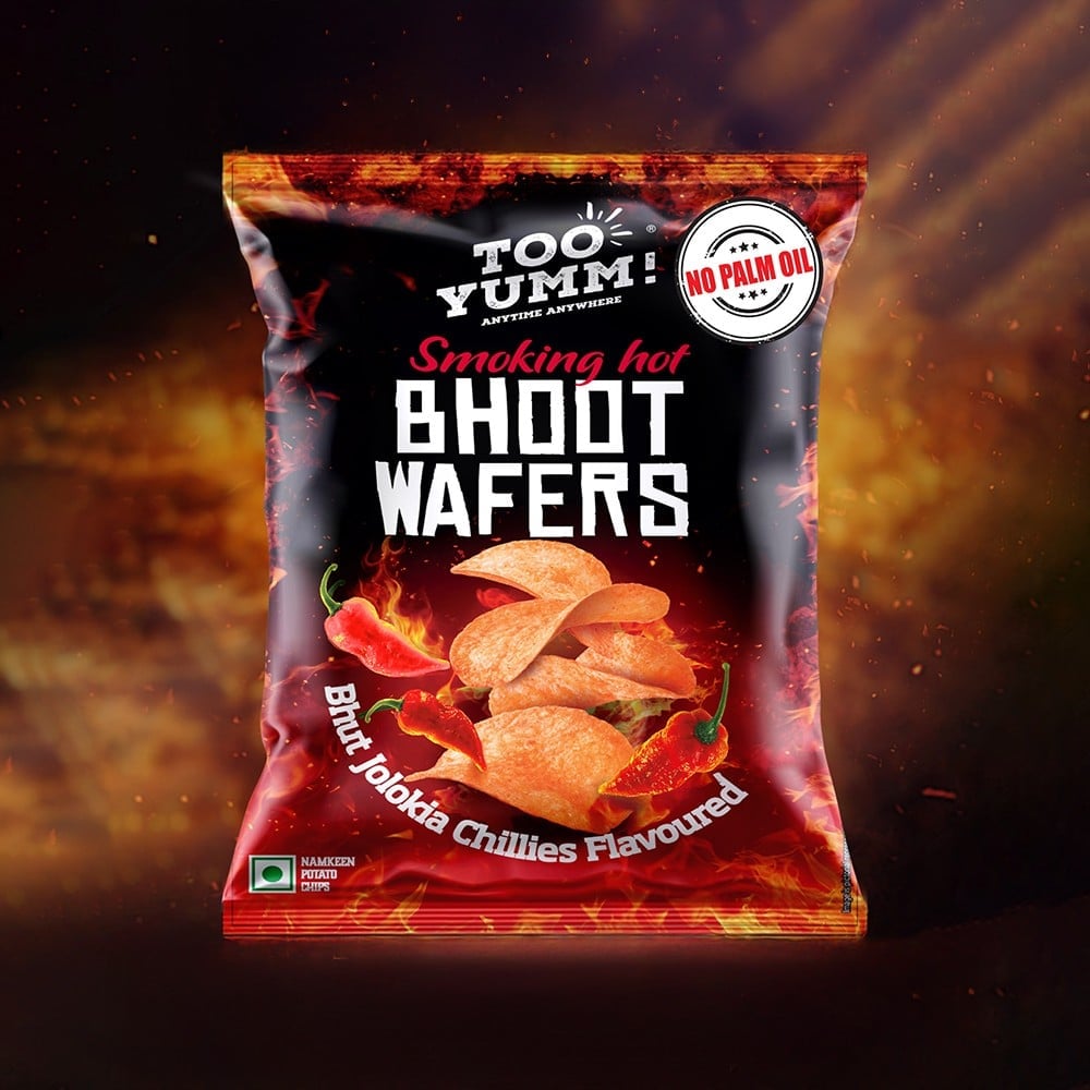 Too Yumm Too Yumm Bhoot Wafer Potato Chips - Spicy Jholokia Chilli
