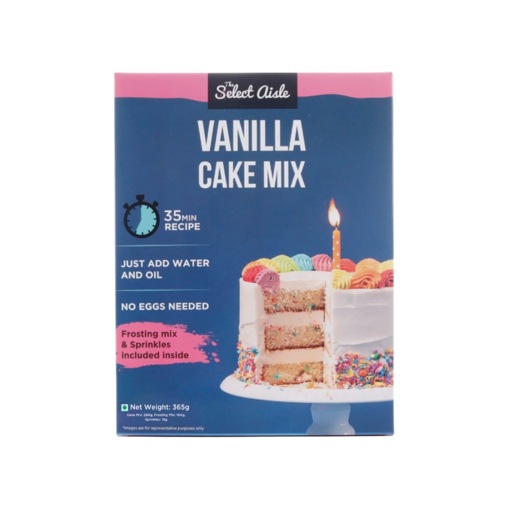 The Select Aisle The Select Aisle Eggless Vanilla Cake Mix with Frosting mix and Sprinkles