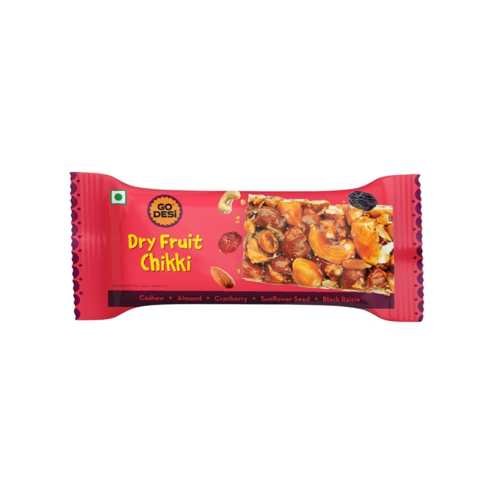 GO DESi Dry Fruit Chikki Bar with 5 Dry Fruit by GO DESi