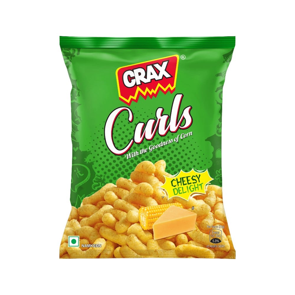 Crax Crax Curls Cheese Delight Corn Puffs Snacks
