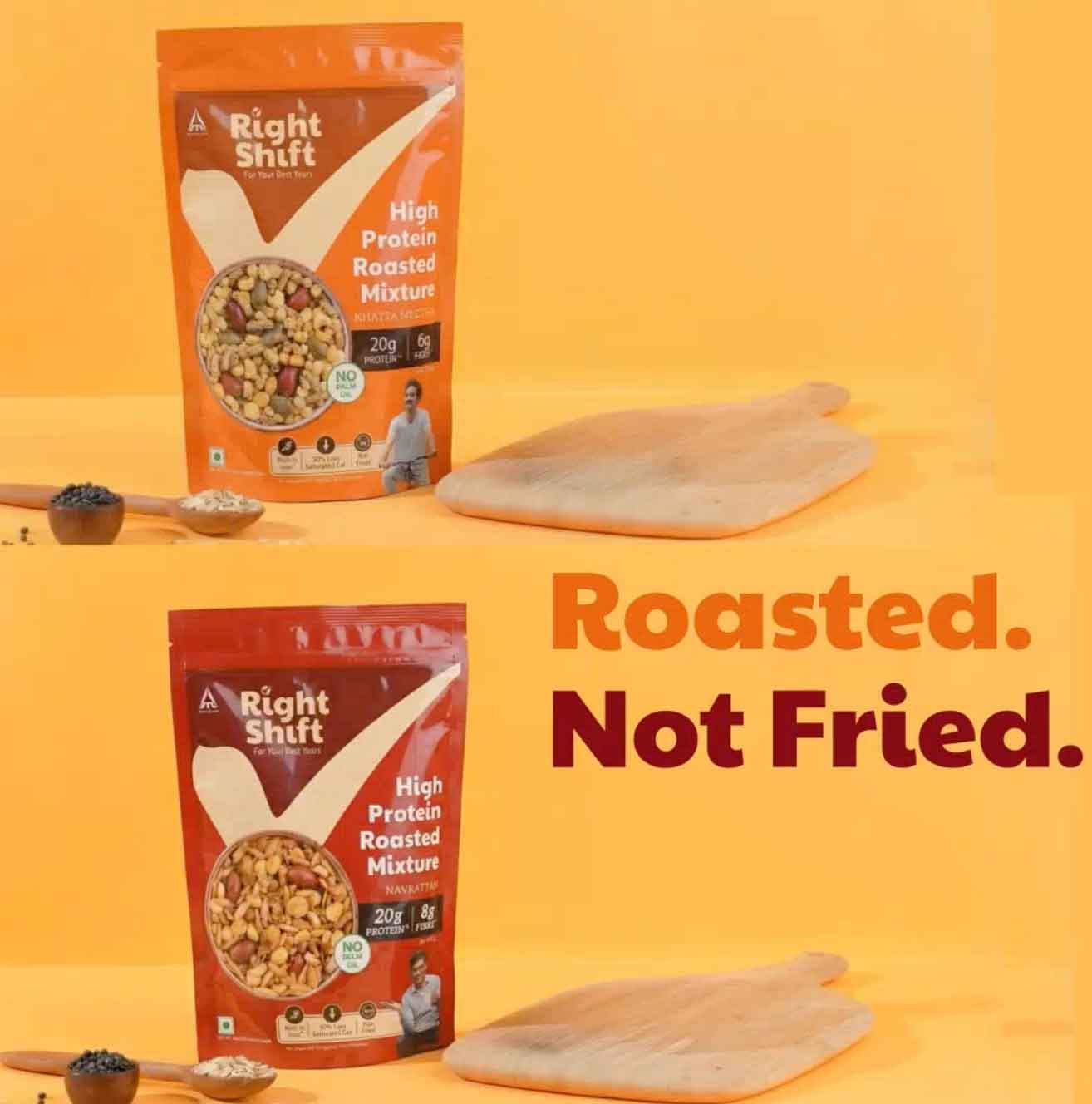 Right Shift Right Shift High Protein Roasted Mix - Khatta Meetha