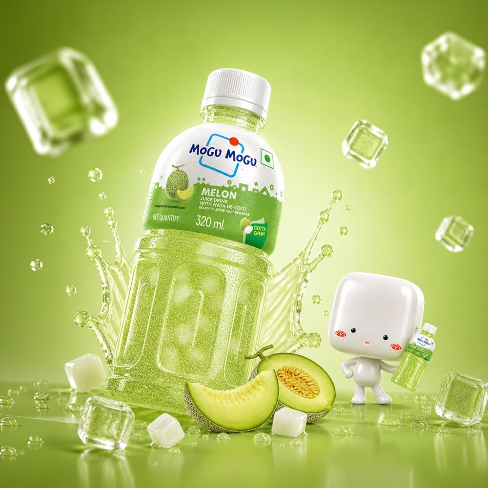 Mogu Mogu Mogu Mogu Melon Fruit Drink with Nata De Coco