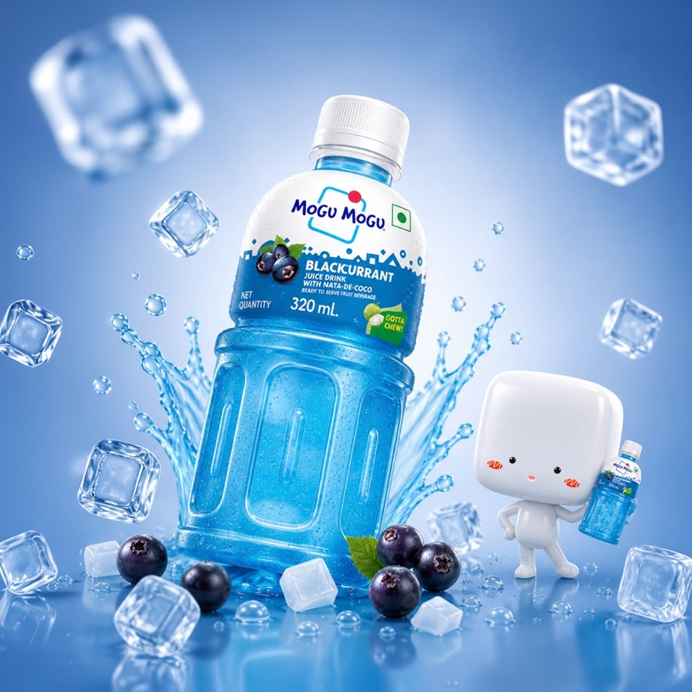 Mogu Mogu Mogu Mogu Blackcurrant Fruit Drink with Nata De Coco