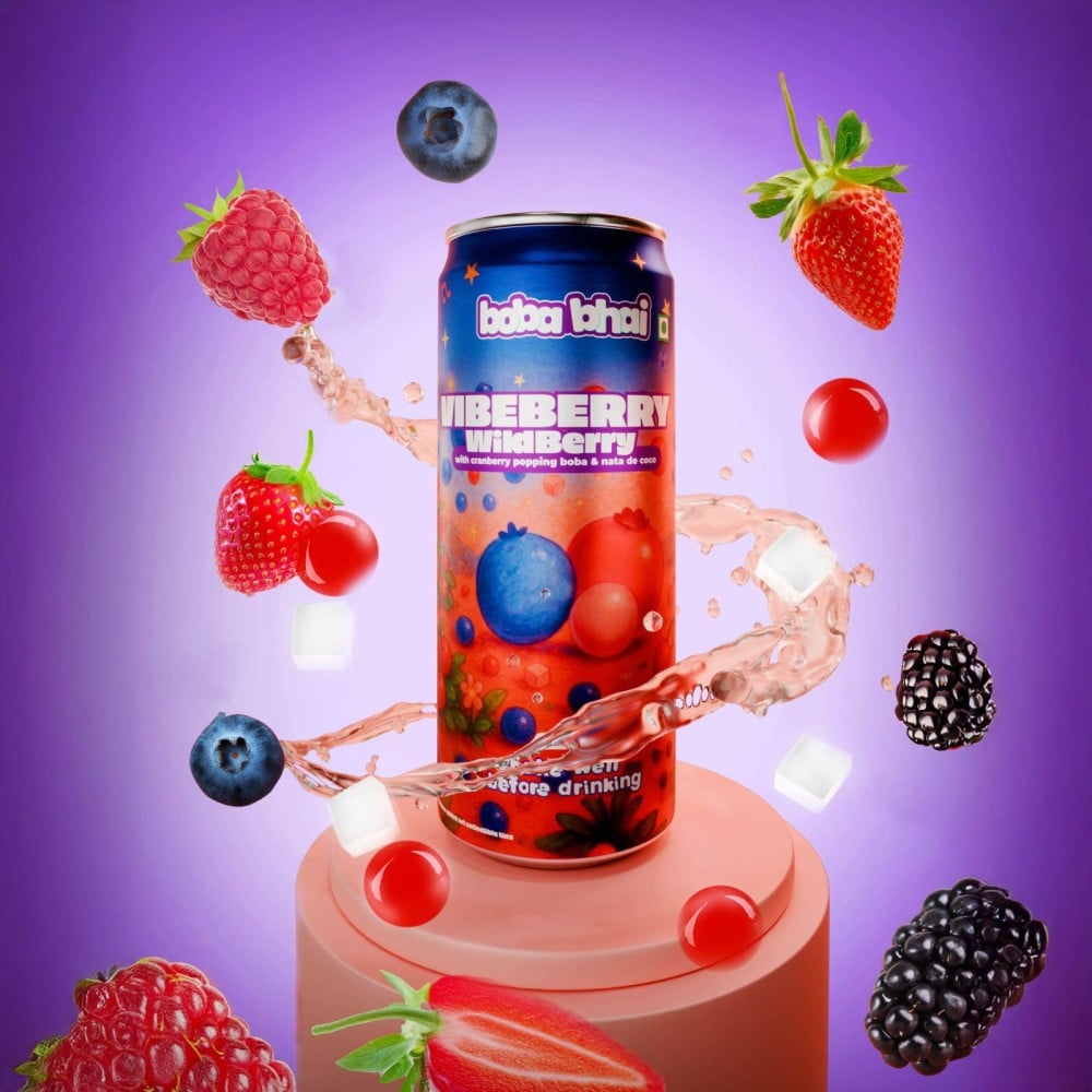 Boba Bhai Boba Bhai Wild Berry Popping Boba Drink & Nata De Coco