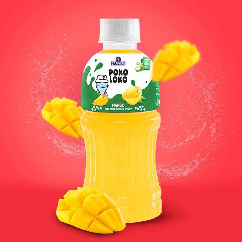 Poko Loko Poko Loko Mango Nata De Coco Juice