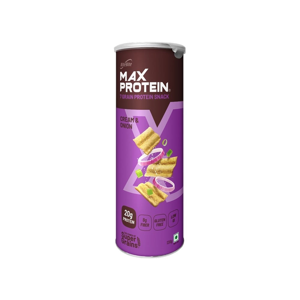 RiteBite RiteBite Max Protein Cream & Onion 20 g Protein Multigrain Chips