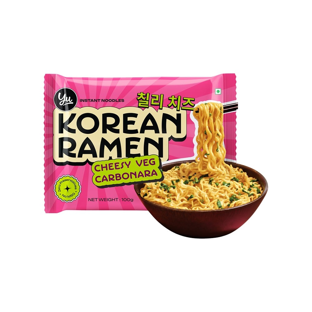 Yu Yu Korean Ramen Noodles - Cheesy Veg Carbonara