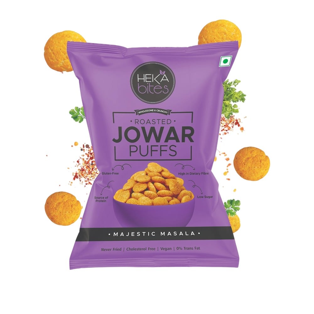 Heka Bites Heka Bites Roasted-Jowar Puffs - Majestic Masala