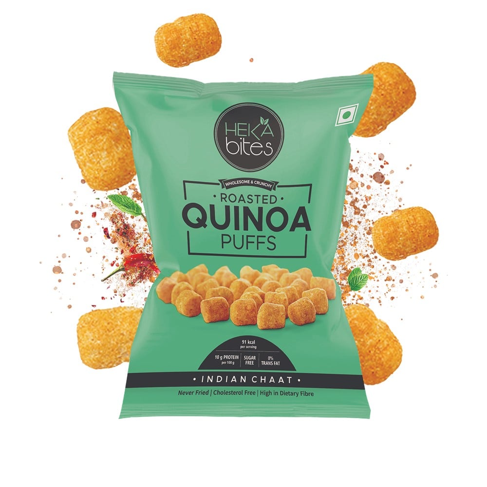 Heka Bites Heka Bites Roasted Quinoa Puffs - Indian Chaat