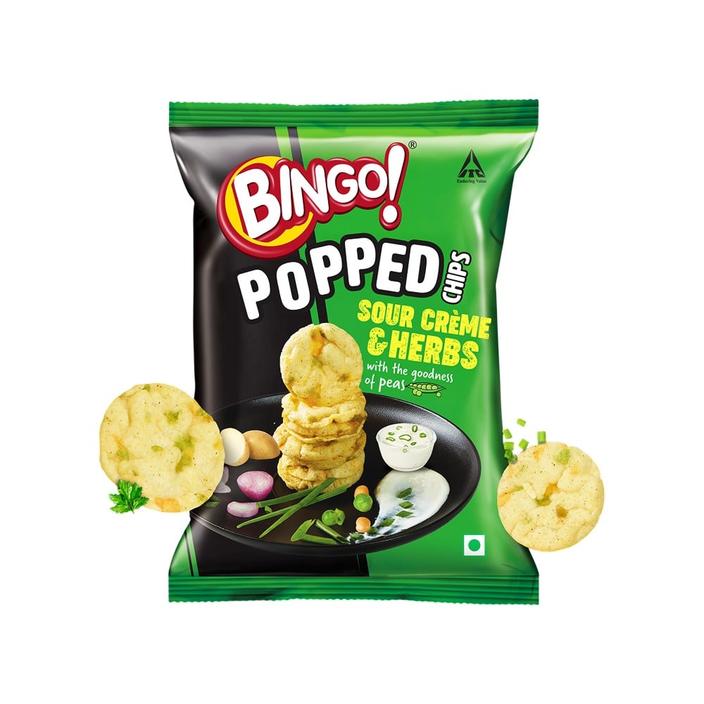 Bingo Bingo Popped Sour Cream & Herbs Potato Chips