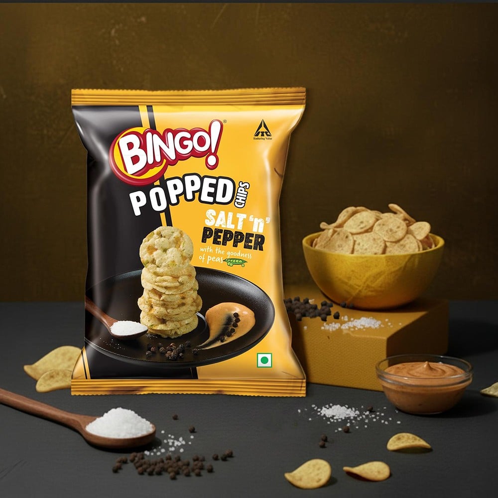 Bingo Bingo Popped Salt n Pepper Potato Chips