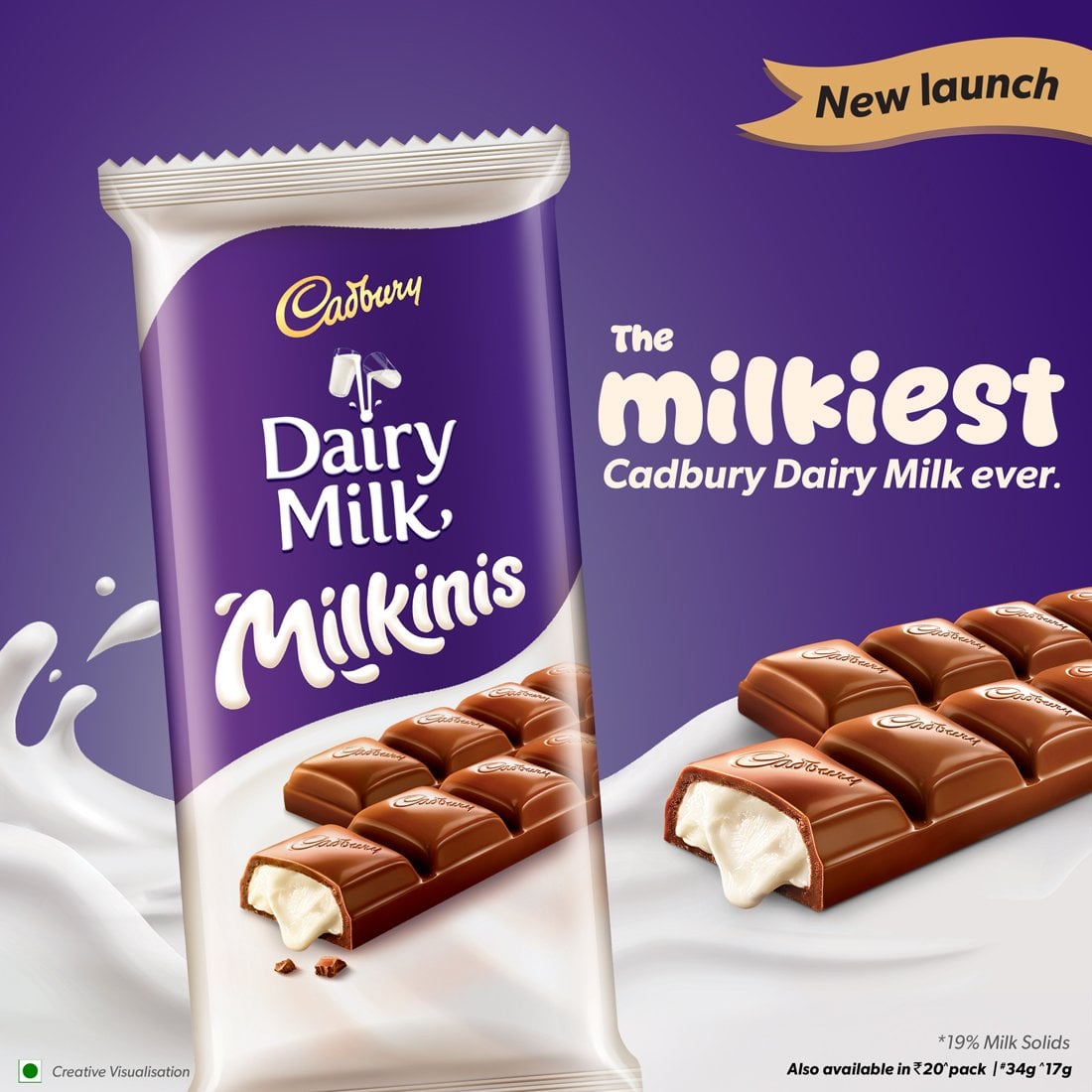 Cadbury Dairy Milk Cadbury Dairy Milk Milkinis Milk Chocolate Bar