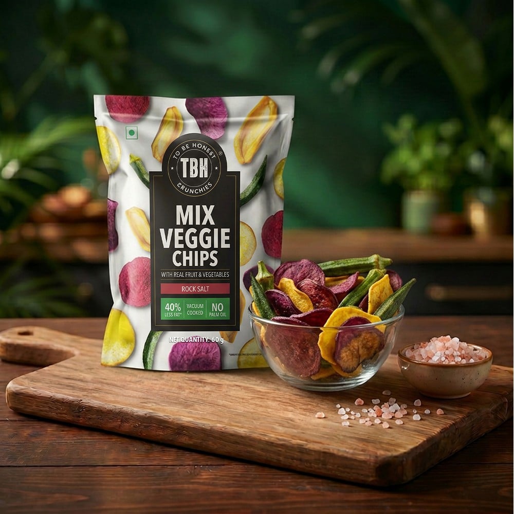To Be Honest To Be Honest Mix Veggie Chips (Rock salt)