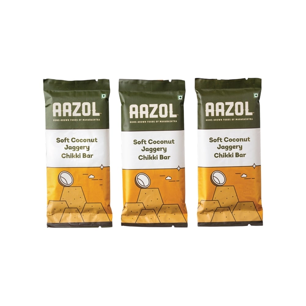 Aazol Aazol Soft Coconut Jaggery Chikki Bar