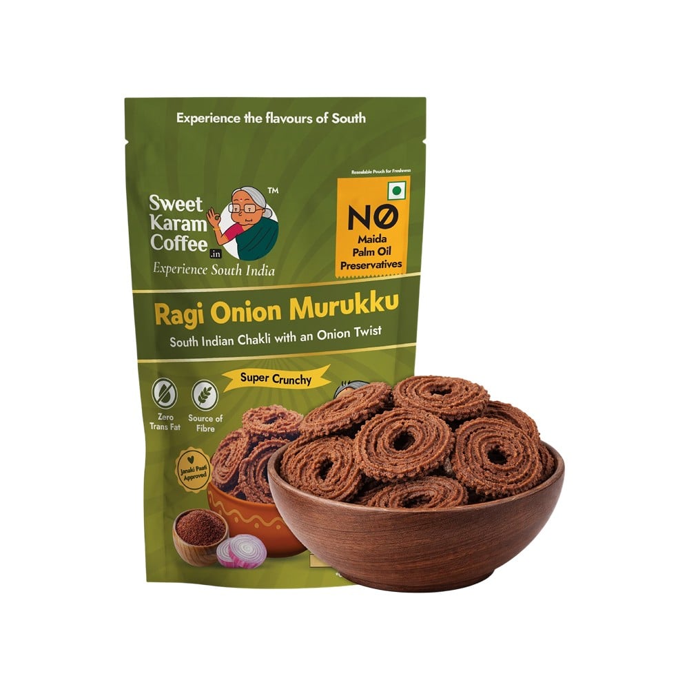 Sweet Karam Coffee Sweet Karam Coffee Ragi Onion Murukku Chakli/Crisp